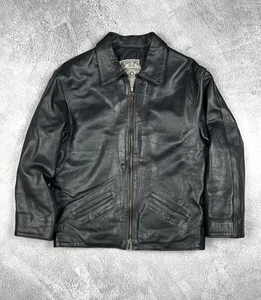 Flying Wear Giacca di Pelle Uomo Vintage Nera Taglia M - Foto 1 di 16