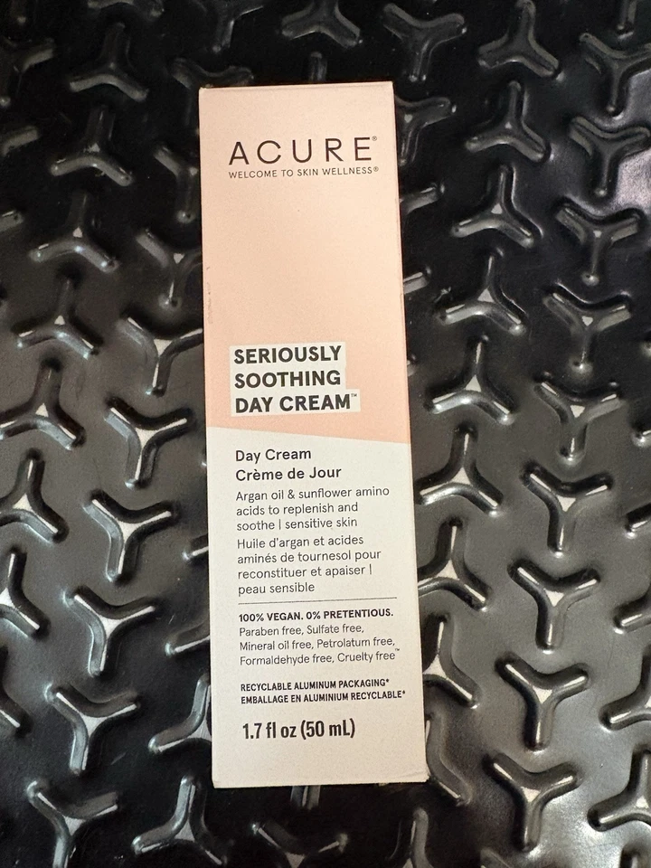 Acure Organics Sensitive Facial Cream Argan Oil Sunflower Amino Acids 1.75 FL Oz