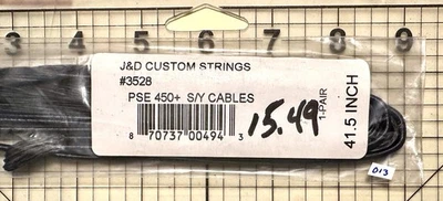 J&D Custom Strings 24744 Tri-Color D-75 Control Cable BLK/TAN/Buck 40.25” (014) - Image 1 of 2