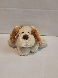 Aurora Dog 8 inch Plush Stuffed Puppy Brown Tan Floppy Beanbag Shaggy - Picture 1 of 7