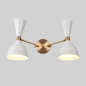 Mid Century Modern Dual Diabolo Wall Sconce, Handmade Stilnovo bedside lamp - Picture 1 of 9