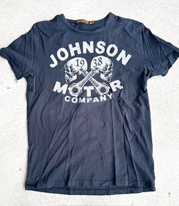 Johnson Motors 1938 Shirt distressed M Faded Black Neu ohne Etikett - Bild 1 von 7