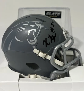 Mini casco de pizarra firmado autografiado por Xavier Legette Carolina Panthers - ¡CERTIFICADO DE AUTENTICIDAD BAJO! - Imagen 1 de 7