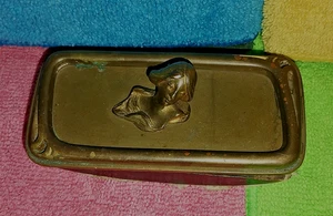 RARE Rocking Blotter, Art nouveau Brass/wood, 19th century. (Not cleaned) - Picture 1 of 3