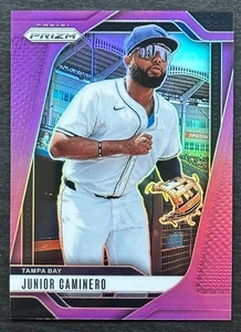 2025 Prizm Junior Caminero #d 107/149 Purple Prizm Tampa Bay Rays Card #183 - Picture 1 of 2