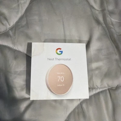 Google Nest Smart Thermostat, Sand - GA02082-US plus matching Trim Kit - Image 1 of 4