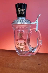 Vtg Rumple Minze Glass Horn Stein Zinc Lid & Shot Glass Made In Germany NWOT - Picture 1 of 8
