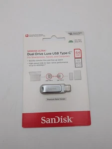 ¡NUEVO! Unidad SanDisk Ultra Dual Luxe USB Tipo-C 64 GB - 619659184087. SELLADO - Imagen 1 de 2