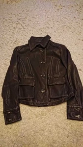[USED]Kiton leather jacket size 40 FROM JAPAN - Picture 1 of 6