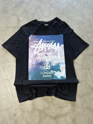 Stussy Nature Graphic Tee Size M Black Front & Back Print Streetwear - Image 1 of 4