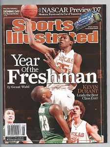 February 19th 2007 Kevin Durant Texas Longhorns Sports Illustrated No Label - Picture 1 of 2