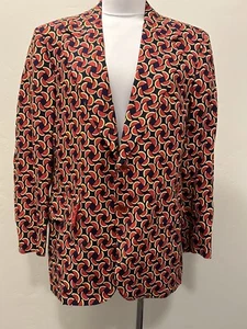 VTG Watermelon Motif Jacket Blazer Robert Drake Ft Lauderdale FL Union Made USA - Picture 1 of 17