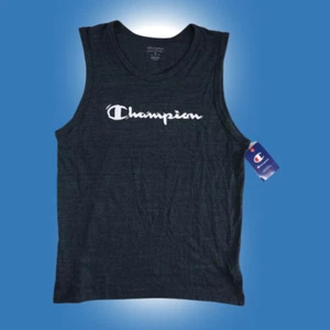 Champion Tank Top Mens Medium Classic Black Graphic Tank Muscle Shirt - Picture 1 of 8
