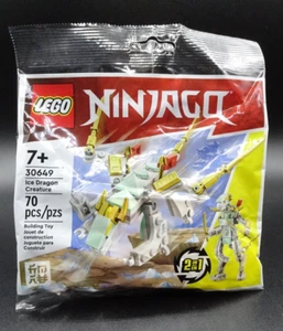 2023 LEGO NINJAGO #30649 "Creatura Drago di Ghiaccio" 2in1 Polybag 70 pezzi NUOVO - Foto 1 di 12
