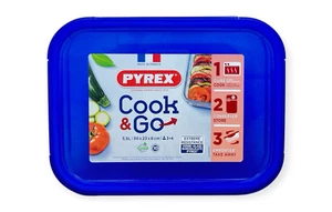 Dajar Glasbehälter mit Deckel Cook und Go Pyrex, 3,4 L - 30,6 x 23,3 x 9,3 cm - Bild 1 von 3