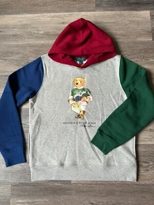 Polo Ralph Lauren Iconic Bear Fleece Hoodie, NWT, Size Youth XL - Picture 1 of 8