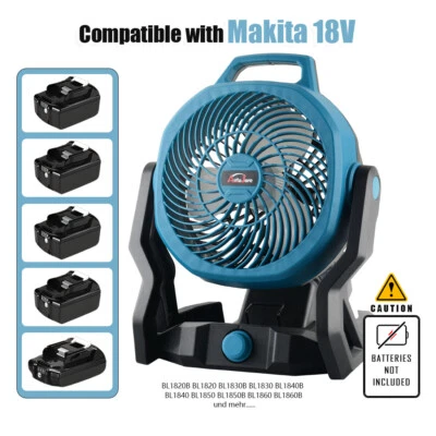 AUTOJARE Für Makita 18V Max Akku-Ventilator, Camping-Ventilator für den Arbeitsplatz
