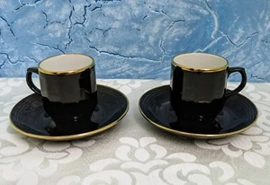 Oeslauer Manufaktur "GOEBEL" Demitasse Cups & Saucers Set of (2), 3oz, W.Germany - Picture 1 of 9