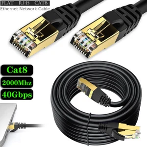 Cat8 Ethernet Cable, Outdoor&Indoor, 50ft 100ft Heavy Duty High Speed 26AWG Lot - Picture 1 of 11