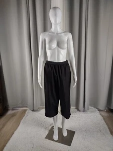 Alfred Dunner Pull On Nero Elastico Vita Capris, Chino Con Tasche Taglia 12 - Foto 1 di 9
