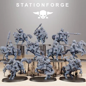 Poney Cavalier - GrimGuard Stationforge Miniatures - Figurines Tabletop 28mm - Bild 1 von 9