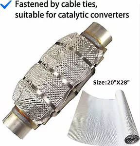 New Embossed Aluminum Heat Shield 20'' x 28'' Barrier Exhaust For Turbo Manifold - Picture 1 of 8