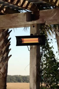 Wall Ceiling Infrared Electric Patio Indoor Outdoor Heater Black Steel 1500 Watt - Picture 1 of 1