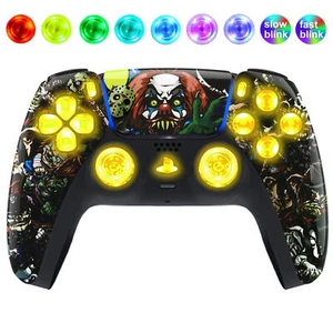 Scary Party Silent Modz LED Light Up Button Wireless Custom Controller for PS5 - Picture 1 of 2