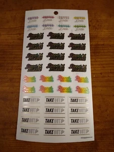 Happy Planner Coffee Date Dinner Brunch Take Out Stickers MAMBI 273161 - Picture 1 of 1