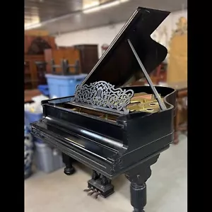 Pianoforte a coda vittoriano Steinway - elegante finitura ebanizzata - Foto 1 di 8