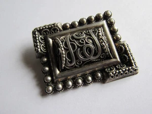Broche Berbère Ethnique Maroc Algérie Kabylie - Argent ou métal argenté - Imagen 1 de 3