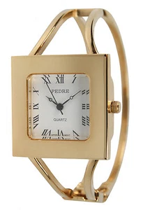 Pedre Damenuhr klassischer Stil goldfarben Armreif 3001GX. Neu und ungetragen. - Bild 1 von 2