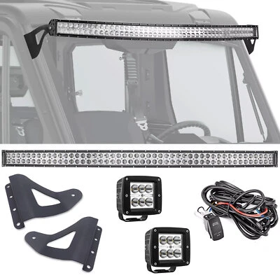 For Can-am Defender HD8/HD9/HD10 Roof 52" LED Light Bar Mount Wire w/3" 24W Pods - Image 1 of 4