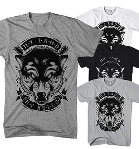 Camiseta Hombre Das Land des Wolfs Old School Biker Rock Club Nueva S-5XL LR9317 - Imagen 1 de 5