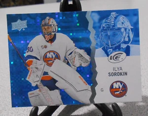 Hockey sobre hielo 2023-24 cubierta superior #96 azul ¡RARO! Ilya Sorokin New York Islanders - Imagen 1 de 2