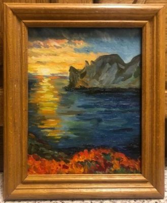 Painting by Ukrainian artist "Sea, sun, mountains" oil - Image 1 of 4