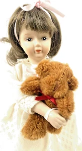 Gorham Zasan bambola ornamento biscotto porcellana collezione con orso vintage 1983 - Foto 1 di 16
