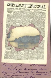 indonesien, JAVA SOERABAIA, Zeitungspostkarte Soerabaiasch-Handelsblad 1904 RPPC - Bild 1 von 2