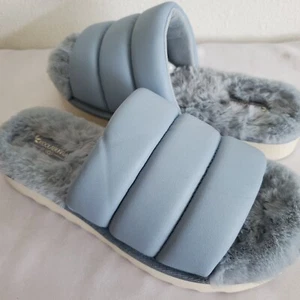 NWOB WOMENS SIZE 9 BLUE FOG KOOLABURRA BY UGG BRB SLIDE SANDALS SLIPPERS 1129734 - Picture 1 of 5
