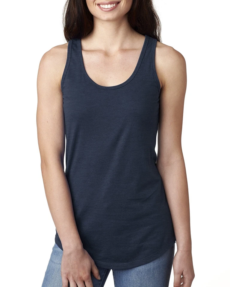 Next Level Ladies' 4 oz. Ideal Racerback Cotton Polyester Tank Top N1533 XS-2XL - Image 1 of 2