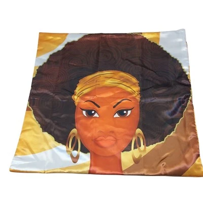 African American Pillow Case African American Girl square throw pillowcase 16" - Image 1 of 4
