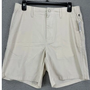 Old Navy Built-In Flex Mens Khakis Shorts Small 7 Inseam Beige Nylon Blend NEW - Picture 1 of 8