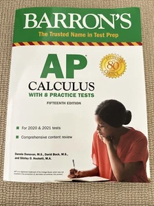 Barron's AP Calculus (AB and BC) 15th Edition from 2020-21 With 8 Practice Tests - Picture 1 of 6
