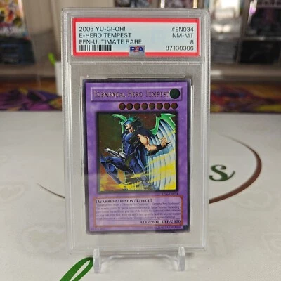 Elemental Hero Tempest EEN-EN034 Ultimate Rare Unlimited PSA 8 NM-MT YuGiOh Card - Image 1 of 2