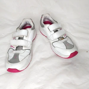 Clarks Cica Mädchen weiß rosa leichte Schuhe Turnschuhe UK 1,5F - Bild 1 von 11