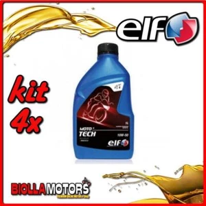 KIT 4X LITRO OLIO ELF MOTO TECH 10W50 100% SINTETICO - 4x 201736 - Foto 1 di 5