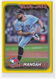2024 Topps Alek Manoah #675 Yellow Toronto Blue Jays - Picture 1 of 2