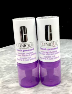 Clinique Fresh Pressed Overnight Booster With Pure Vitamin A (LOT OF 2) ~ 0.20oz - Picture 1 of 4