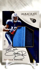 2017 Immaculate Taywan Taylor Rookie Patch Autograph 76/99 New Orleans Breakers - Picture 1 of 2