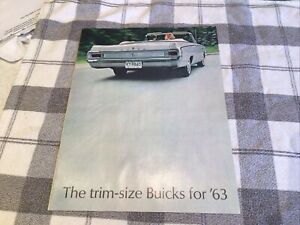1963 Buick Color Dealer Brochure THE TRIM SIZE BUICKS FOR '63 SKYLARK & SPECIAL